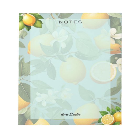 Bloc-notes vierge Lemon Life (Devant)