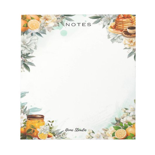 Bloc-notes vierge Petit déjeuner au lit (Devant)
