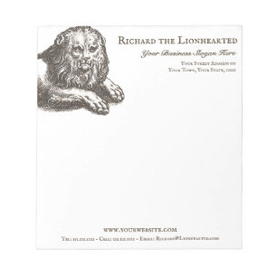 Bloc-notes vintage Lion élégant