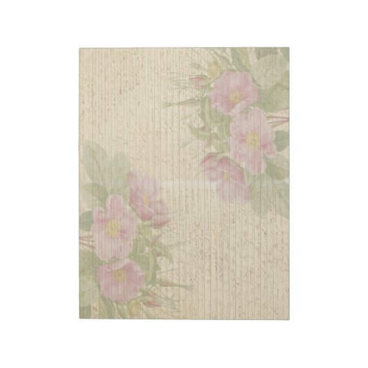 Bloc-notes vintage rose sauvage (Tourné)