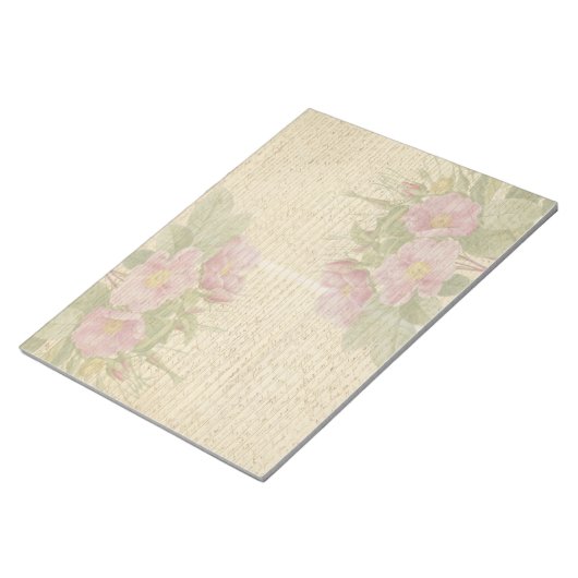 Bloc-notes vintage rose sauvage (Incliné)