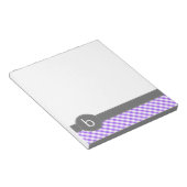 Bloc-notes violet En vichy Motif (Incliné)