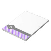 Bloc-notes violet En vichy Motif (Tourné)