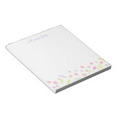 Bloc-notes violet personnalisé Fleur sauvage paste (Incliné)