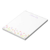 Bloc-notes violet personnalisé Fleur sauvage paste (Tourné)