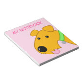 Bloc-notes visage de chiot de dessin animé mignon (Incliné)