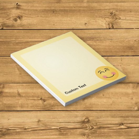 Bloc-notes visage souriant avec yeux souriants