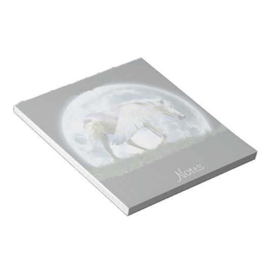 Bloc-notes Walking White Pegasus & Pleine lune Ima (Incliné)