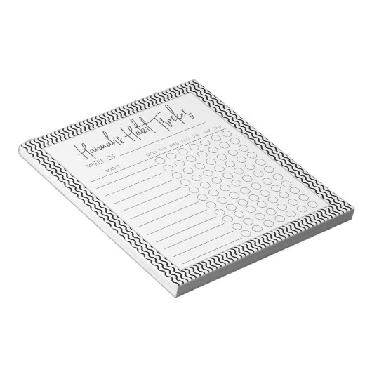 Bloc-notes Waval Minimal Script Habit Tracker (Incliné)