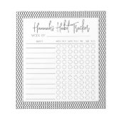 Bloc-notes Waval Minimal Script Habit Tracker (Devant)