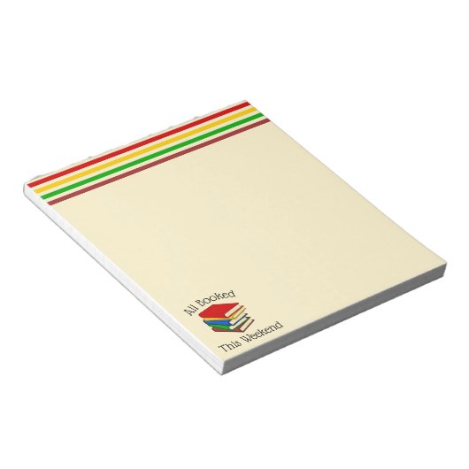 Bloc-notes Weekend pour les amateurs de livres (Incliné)