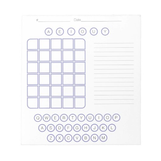 Bloc-notes Word Scratch Pad - Blanc (Devant)