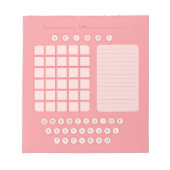 Bloc-notes Word Scratch Pad - rose (Devant)