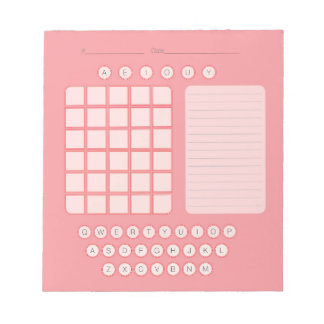 Bloc-notes Word Scratch Pad - rose