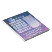 Bloc-notes Wordle Scratch - Fond d'aquarelle spati (Incliné)