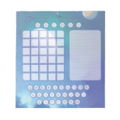 Bloc-notes Wordle Scratch Pad - Aquarelle spatiale (Devant)