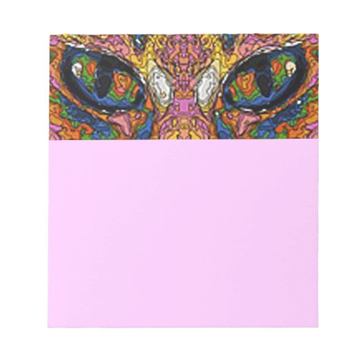 Bloc-notes Yeux de Chat Psychedelique (Devant)
