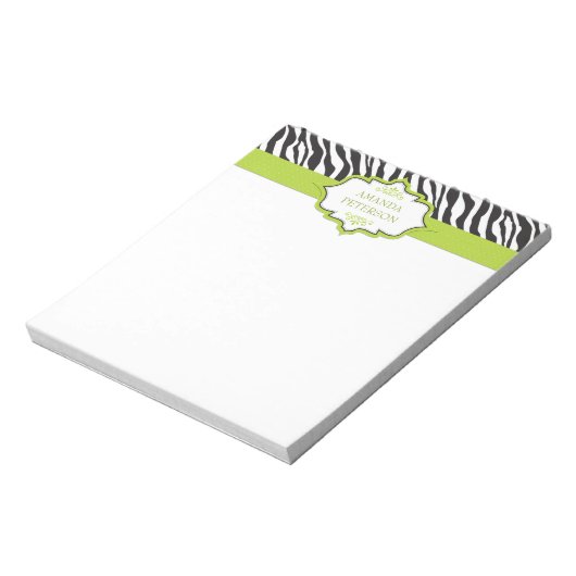 Bloc-notes Zebra Green Ribbon (Tourné)