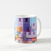 Bloc par Bloc — Mug du robot constructeur de voxel (Devant droit)