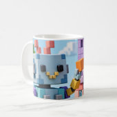 Bloc par Bloc — Mug du robot constructeur de voxel (Devant gauche)