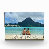 Bloc personnalisable de photo de souvenir de lune (Devant)