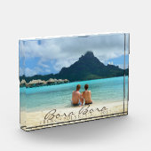 Bloc personnalisable de photo de souvenir de lune (Gauche)