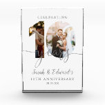 Bloc Photo 10e anniversaire du Mariage moderne 2<br><div class="desc">Cette tenue élégante et élégante du 10ème anniversaire de mariage peut être personnalisée avec vos deux photos préférées et des informations mises en scène dans la typographie chic. Conçu par Thisisnotme©</div>