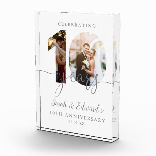 Bloc Photo 10e anniversaire du Mariage moderne 2 (Droite)