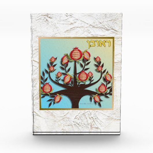 Bloc Photo 12 Tribus d'Israël Ruben Art bloc acrylique (Devant)