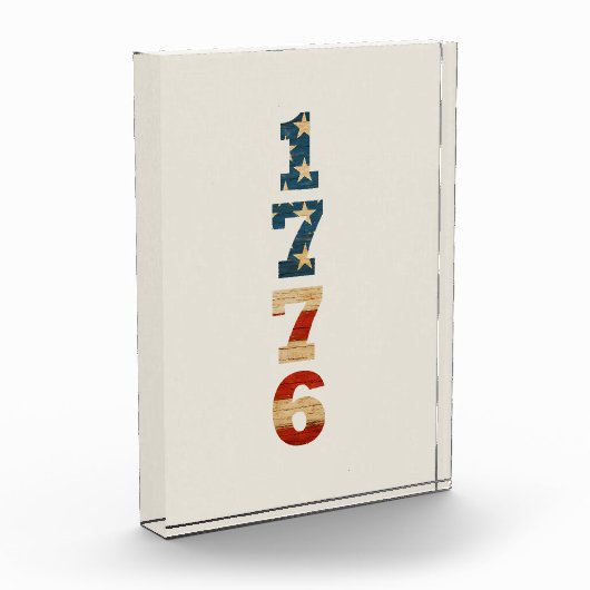 Bloc Photo 1776 Patriotic American Flag (Gauche)