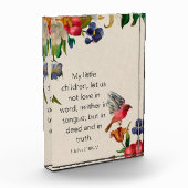 Bloc Photo 1 John 3:18 KJV (Gauche)