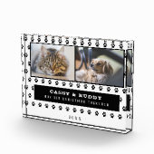 Bloc Photo 1er Noël Ensemble Chat Chien Paw 2 (Droite)