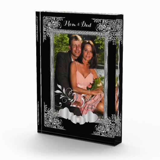 Bloc Photo 25e anniversaire d'argent - DO-IT-YOURSELF Modèle (Droite)