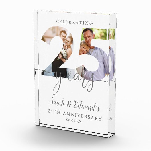 Bloc Photo 25e anniversaire du Mariage moderne 2 (Droite)