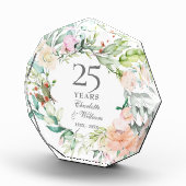 Bloc Photo 25e anniversaire Mariage d'argent Roses Garland (Droite)