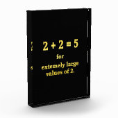 Bloc Photo 2 + 2 = 5 Blague de maths drôle (Gauche)