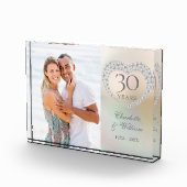 Bloc Photo 30e anniversaire de Mariage Elégant Pearl Heart (Droite)