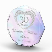 Bloc Photo 30e Wedding Anniversary Beautiful Pearl Heart (Droite)