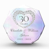 Bloc Photo 30e Wedding Anniversary Beautiful Pearl Heart (Devant)