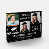 Bloc Photo 3 Collage photo Félicitations Grad 2025 Noir (Gauche)