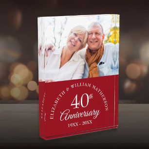 Bloc Photo 40e anniversaire de mariage Rubis