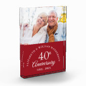 Bloc Photo 40e anniversaire de mariage Rubis (Gauche)