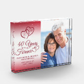 Bloc Photo 40e Anniversaire Ruby Heart 40 ANS EN FOREVER (Gauche)