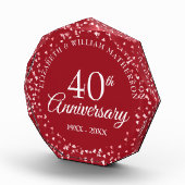 Bloc Photo 40e anniversaire Ruby Hearts Confetti (Droite)