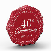 Bloc Photo 40e anniversaire Ruby Hearts Confetti (Gauche)
