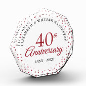 Bloc Photo 40e anniversaire Ruby Hearts Confetti (Gauche)