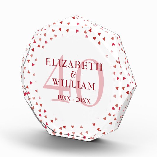 Bloc Photo 40e Anniversary Ruby Hearts (Droite)