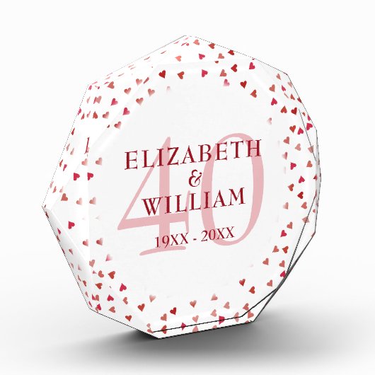 Bloc Photo 40e Anniversary Ruby Hearts (Gauche)