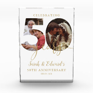 Bloc Photo 50e anniversaire de mariage Or 2