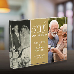 Bloc Photo 50e Anniversaire de Mariage Or 2